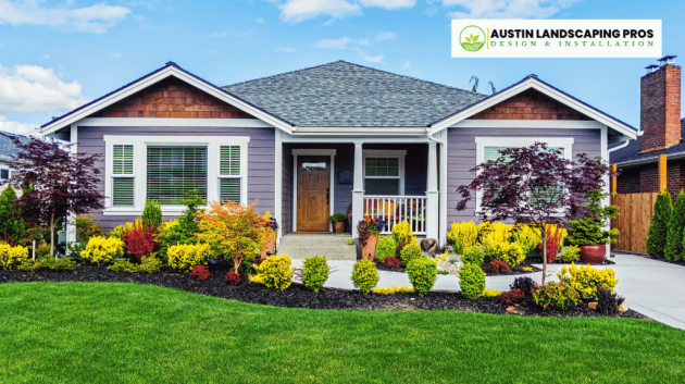 residential house with landscaping